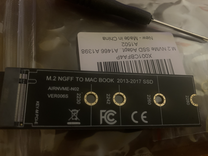 Nvme SSD Macbook SSD Adaptor