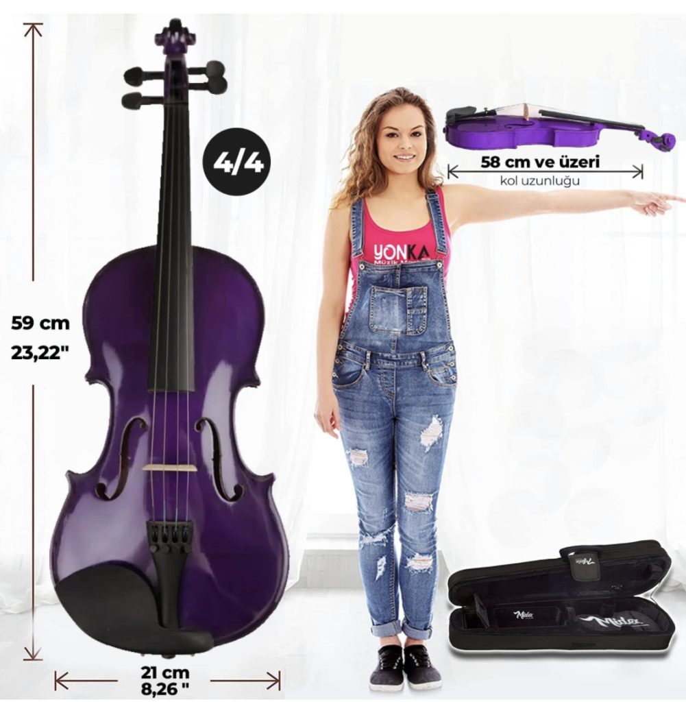 4/4 Full-Size Violin Set (Purple)