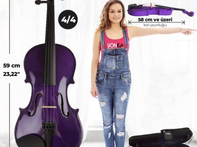 4/4 Full-Size Violin Set (Purple)